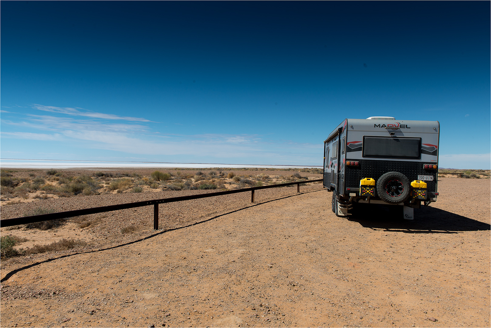 Parked just south of Lake Eyre on the Oodnadatta Track