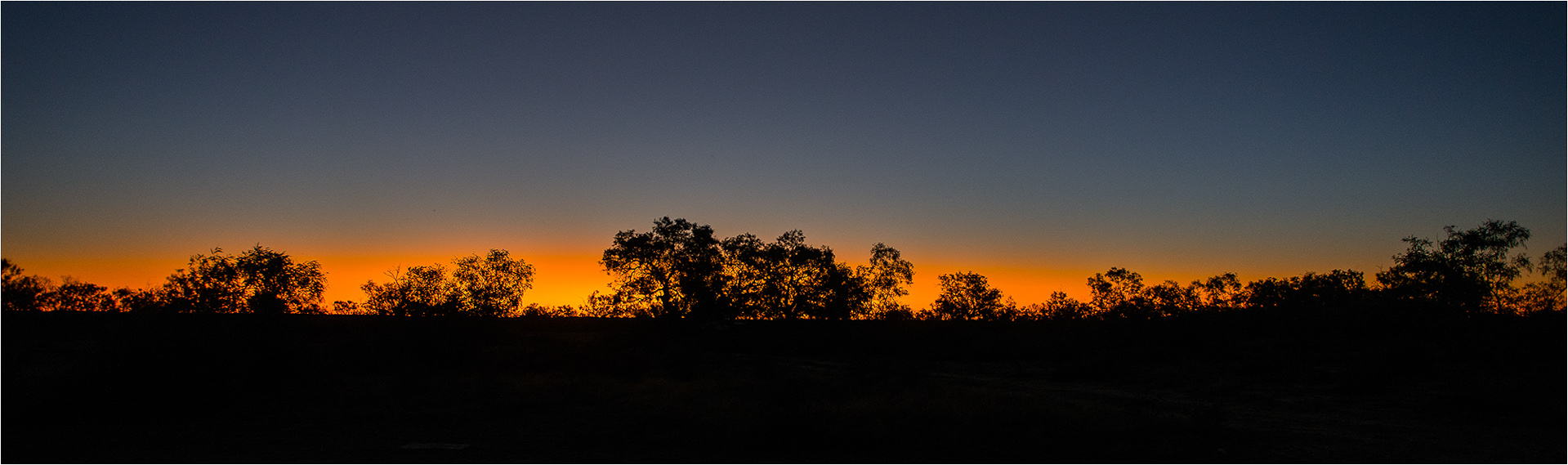 Birdsville track sunset at the Cooper Creek camp