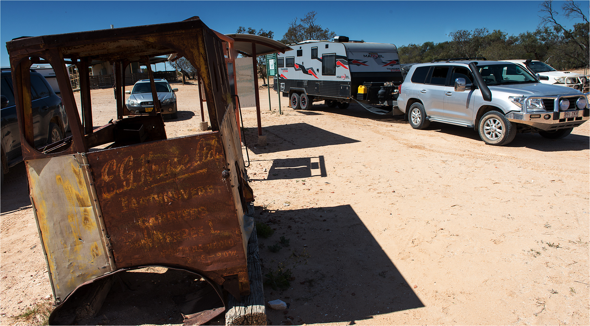 Mungerannie Pub car park