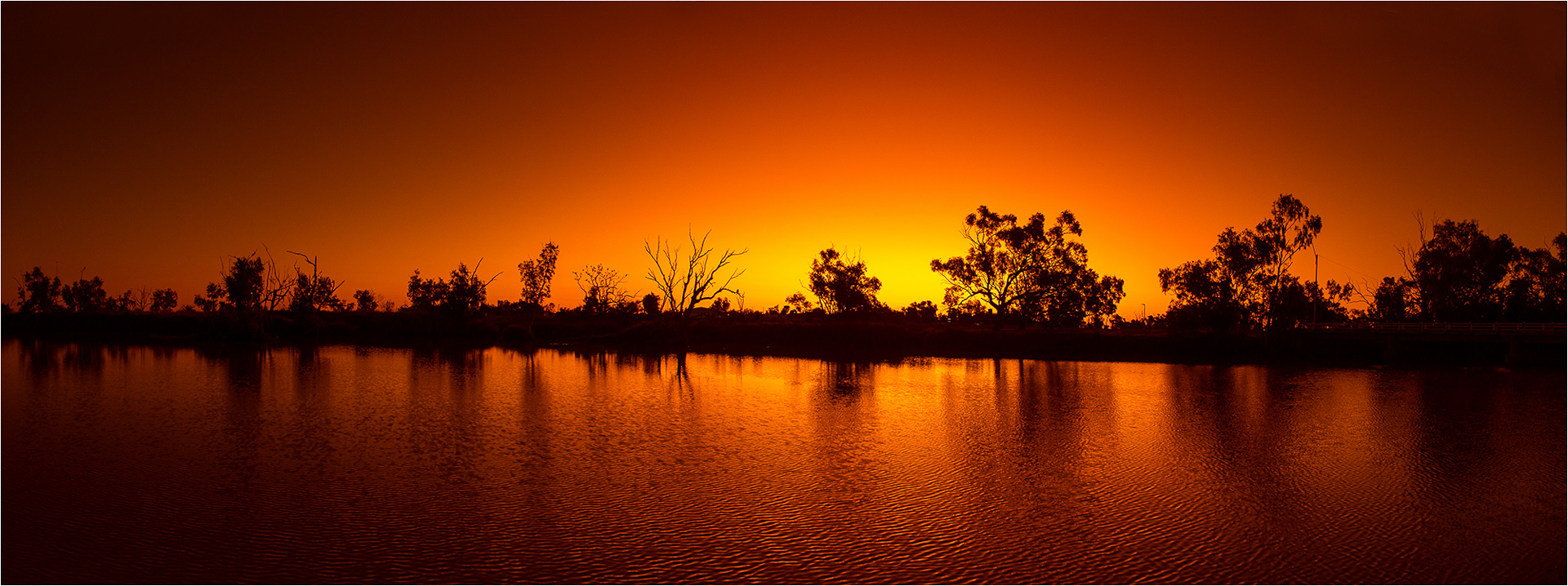 Sunset on the Burke River at Boulia, Far North West Queensland