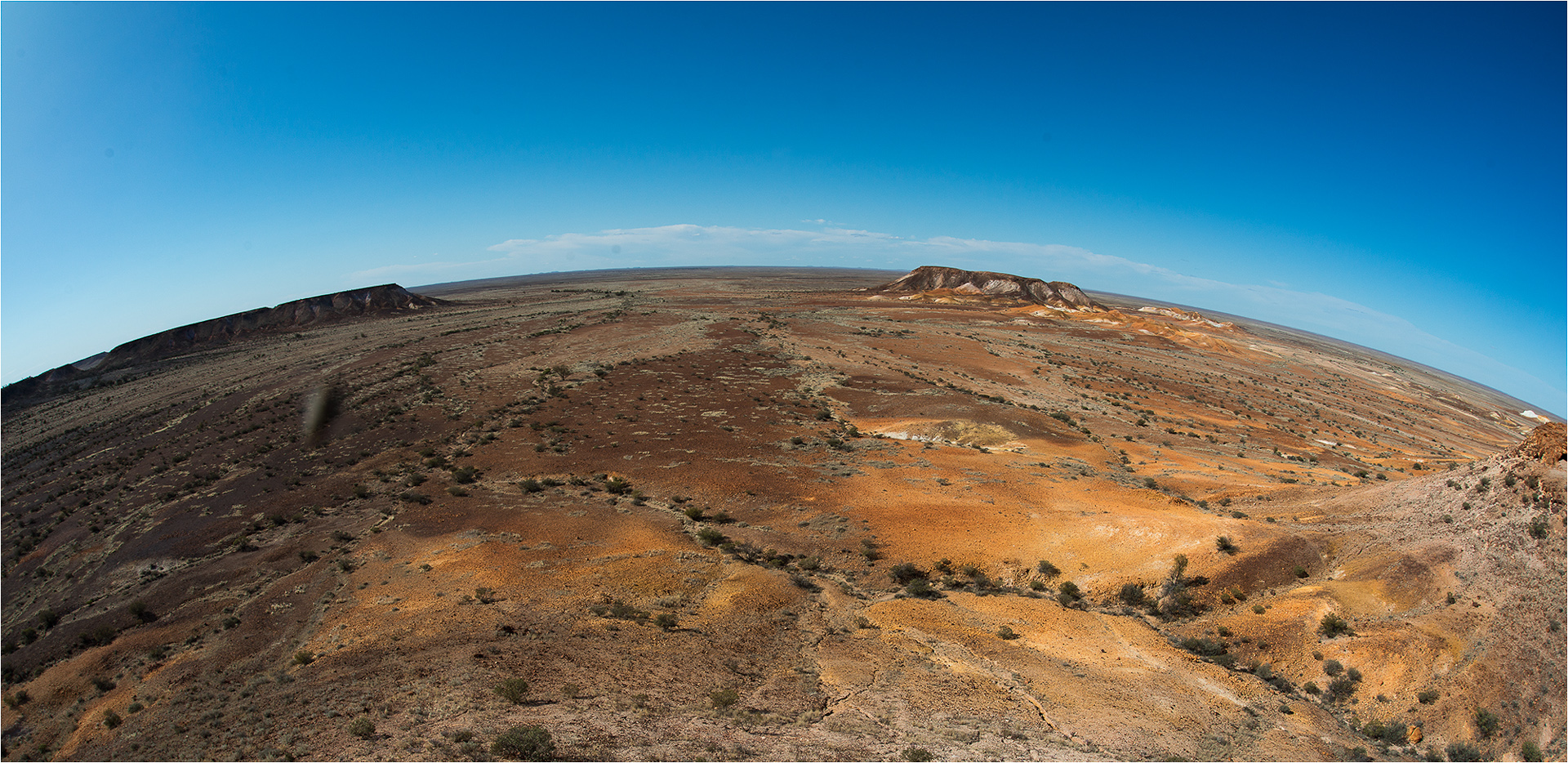 Fisheye shot of the Kanku- Breakaways Conservation Park, South Australia