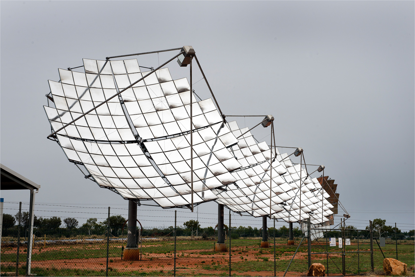 Solar disk array at Windorah, Western Qld
